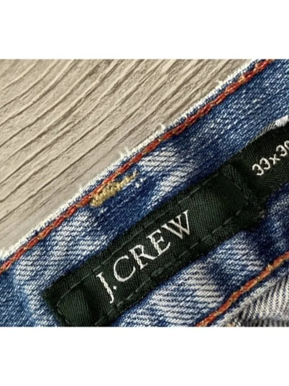 J. Crew Jeans Mens 33 x 30 Blue Cotton Straight Leg Zip Fly Canada Denim 90s VTG